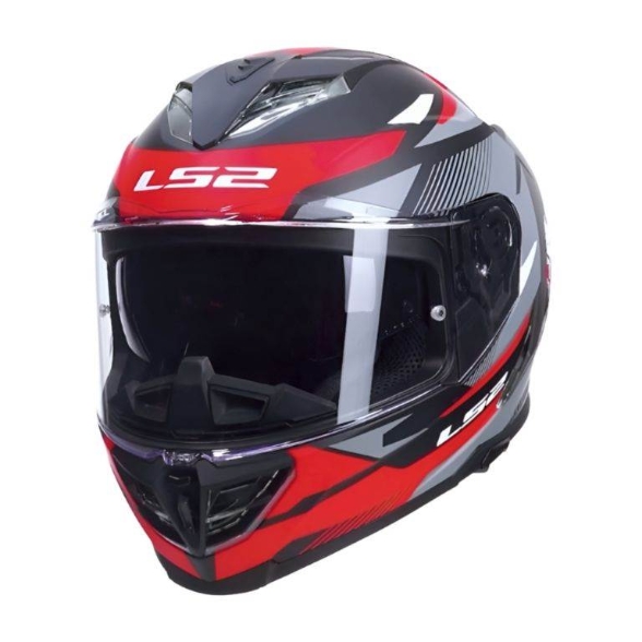 Slika Motoristička kaciga LS2 Storm III Komai (FF818), crna/crvena