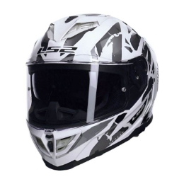 Slika Motoristička kaciga LS2 Storm III Kaos (FF818), bijela/siva