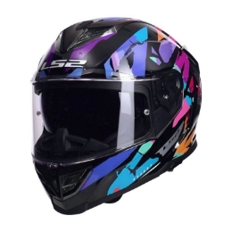 Slika Motoristička kaciga LS2 Storm III Kaos (FF818), crna/ljubičasta