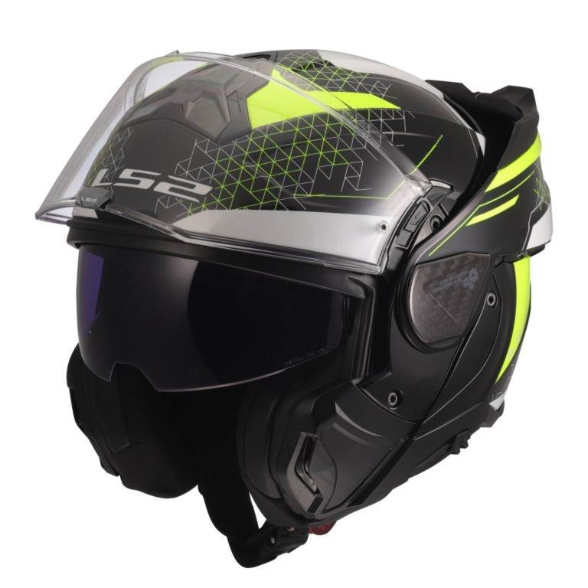 Slika Flip up kaciga LS2 Advant II Astral (FF910), žuta/crna