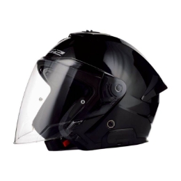 Slika Jet kaciga za skuter LS2 Verso II Gloss (OF618), crna