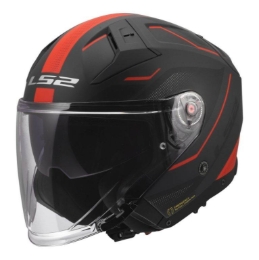 Slika Jet kaciga za skuter LS2 Infinity II Veyron (OF603), siva/crvena