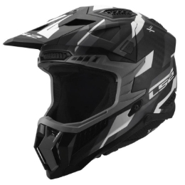 Slika Karbonska motocross kaciga LS2 X-Force Phantom (MX703), crna/siva