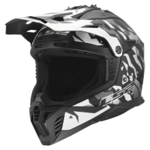 Slika Motokros čelada LS2 Fast EVO II Grotesk (MX708), črna/siva