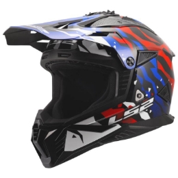 Slika Motocross kaciga LS2 Fast EVO II Grotesk (MX708), bijela/plava/crvena