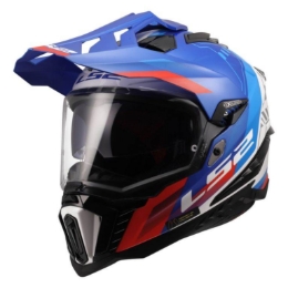 Slika Enduro kaciga za motor LS2 Explorer Hexa (MX701), bijela/plava/crvena
