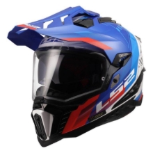 Slika Enduro čelada LS2 Explorer Hexa (MX701), bela/modra/rdeča