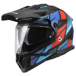 Slika Enduro kaciga za motor LS2 Pioneer II Block (MX702), crna/plava/crvena