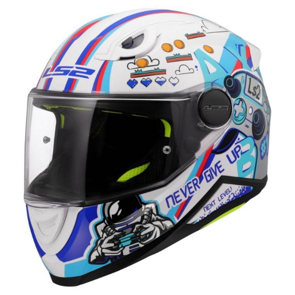 Slika Dječja motoristička kaciga LS2 Kid Next Level (FF812), bijela/plava