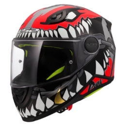 Slika Dječja motoristička kaciga LS2 Kid Punk (FF812), siva/crvena