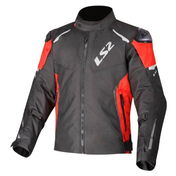 Slika Motoristička jakna LS2 Zoom, crna/crvena