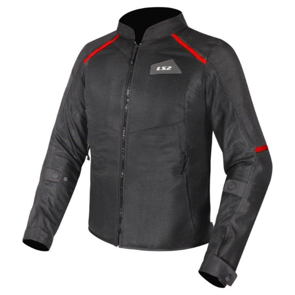 Slika Ljetna motoristička jakna LS2 Breeze, crna/crvena