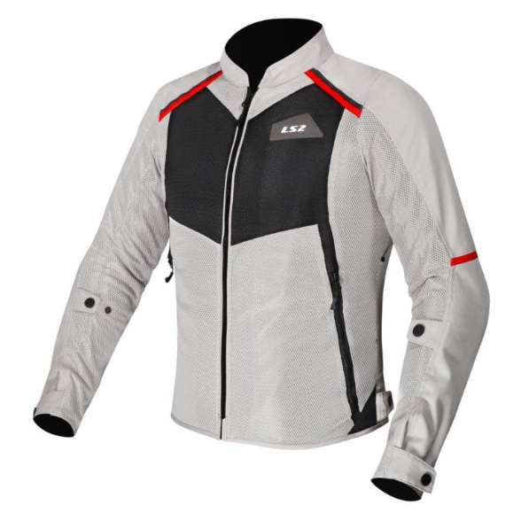 Slika Ljetna ženska motoristička jakna LS2 Breeze, bijela/crna/crvena