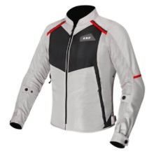 Slika Poletna ženska motoristična jakna LS2 Breeze, bela/črna/rdeča