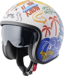 Slika Jet kaciga za skuter GMS Ride Ride & Surf, bijela/žuta/plava