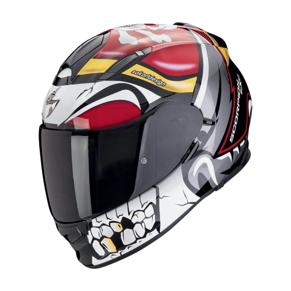 Slika Motoristička kaciga Scorpion EXO-491 PIRATE, crvena