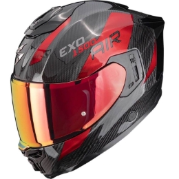 Slika Karbonska motoristička kaciga Scorpion EXO-1500 CARBON Air Platted, crna/crvena