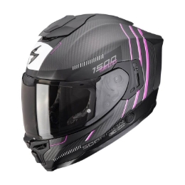 Slika Karbonska motoristička kaciga Scorpion EXO-1500 AIR Zity, mat crna/ružičasta