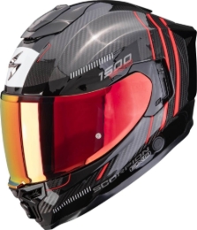 Slika Karbonska motoristička kaciga Scorpion EXO-1500 AIR Zity, crna/crvena