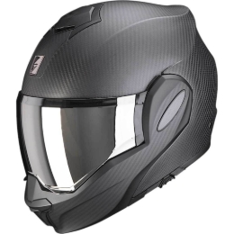 Slika Karbonska flip up motoristička kaciga Scorpion EXO-Tech EVO, mat crna
