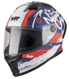 Slika Dječja kaciga za motor MT Helmets STINGER 2 Rocket, plava/bijela/crvena
