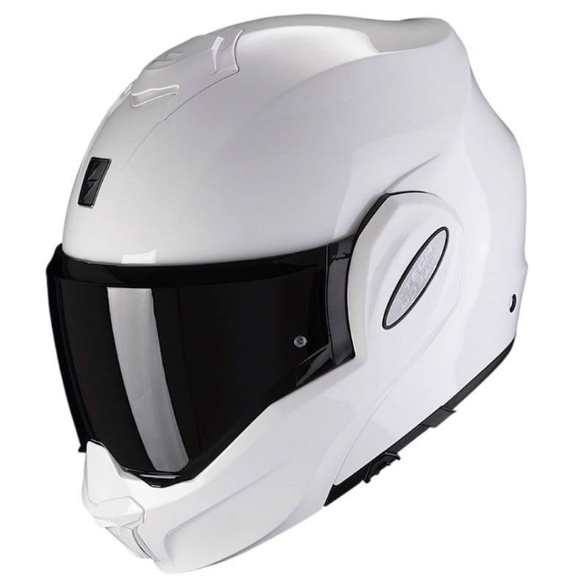 Slika Flip up motoristička kaciga Scorpion EXO-Tech EVO Gloss, bijela